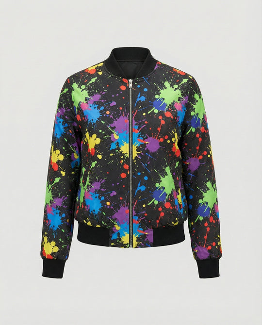 R&B | Bedruckte Zip Jacke