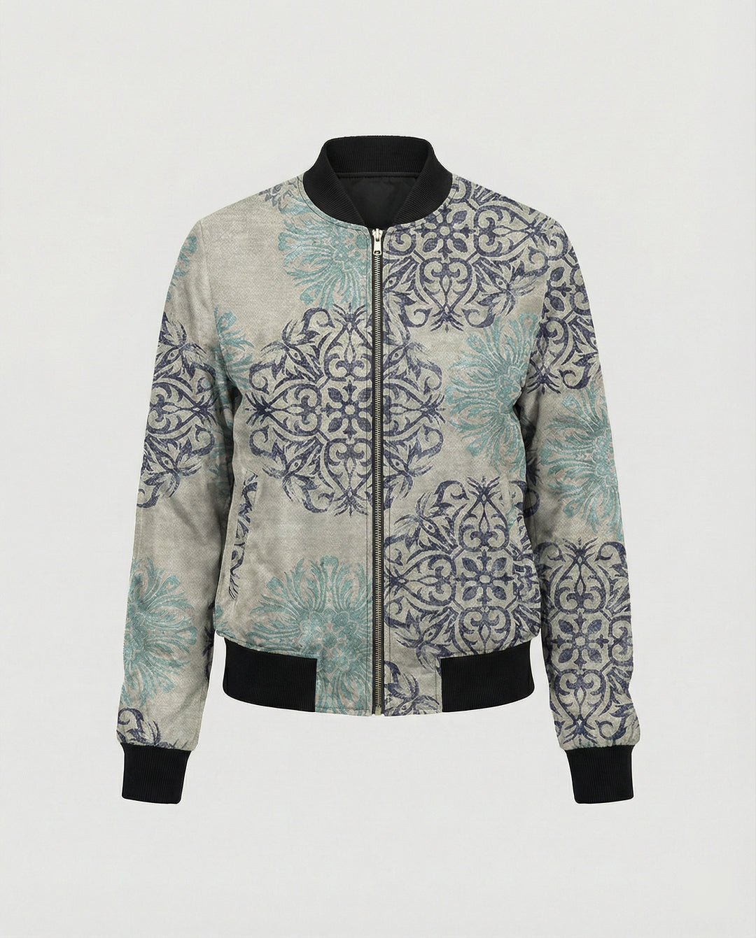 R&B | Bedruckte Zip Jacke