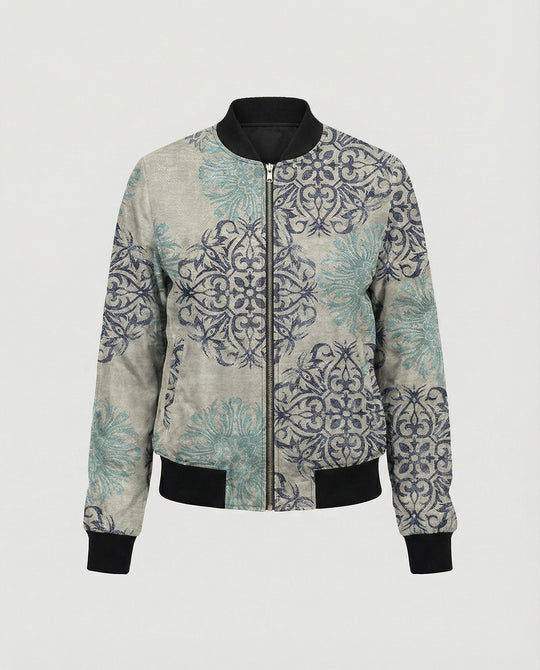 R&B | Bedruckte Zip Jacke