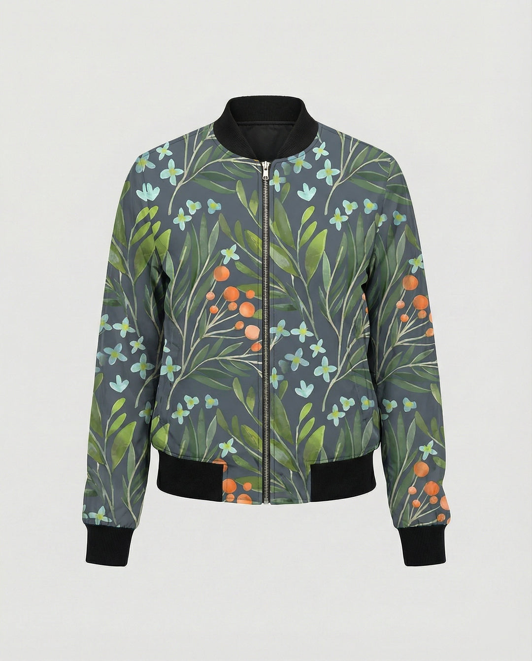 R&B | Bedruckte Zip Jacke