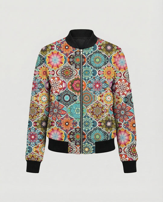 R&B | Bedruckte Zip Jacke