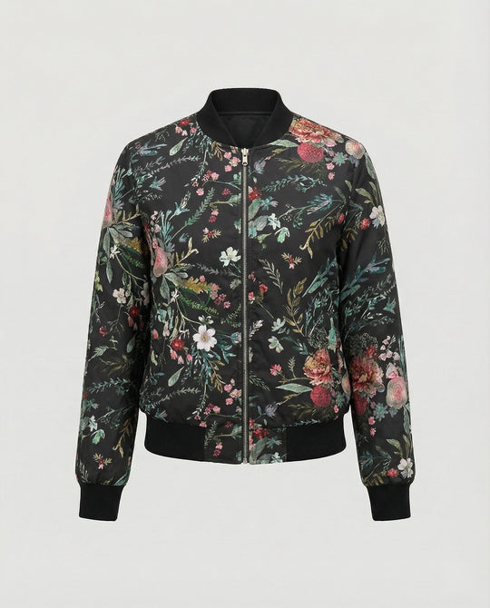 R&B | Bedruckte Zip Jacke