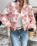 R&B | Gemütliche Fleecejacke mit Süßem Blumenmuster
