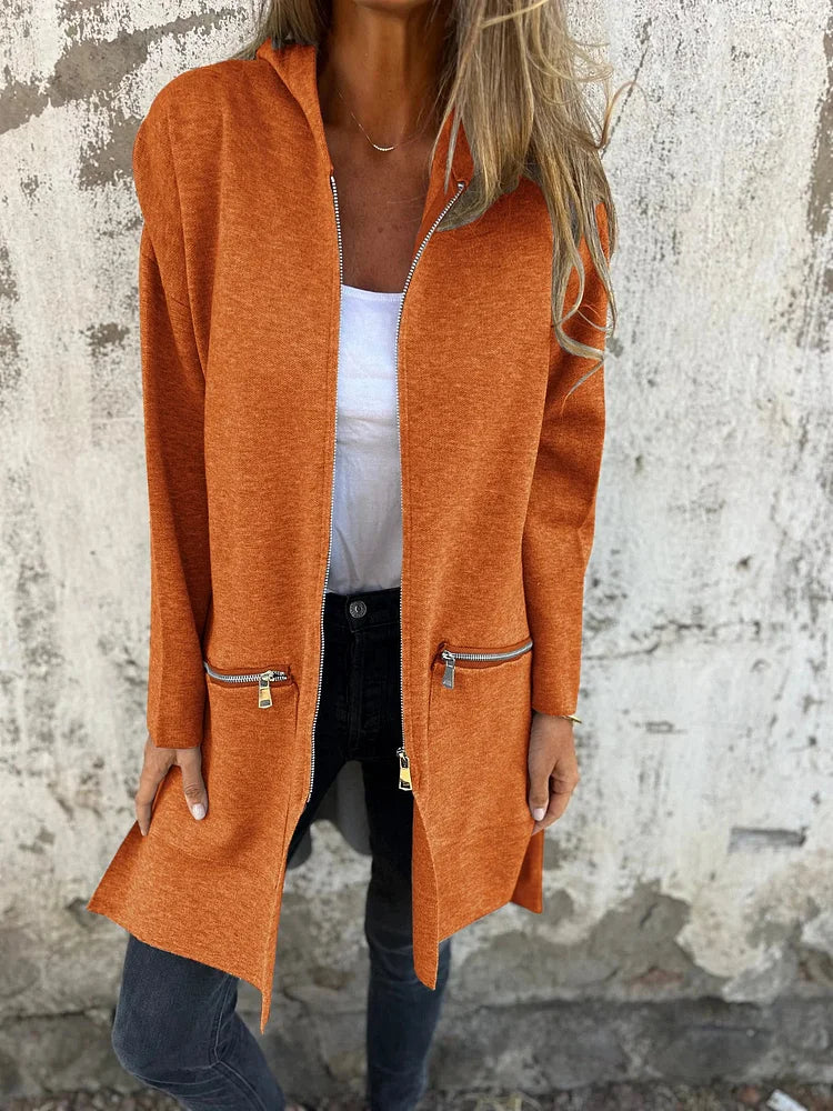 R&B | Rundhals-Reißverschluss Langarm Freizeitjacke
