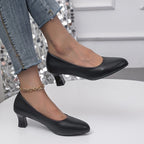 R&B | Stilvolle Damen Pumps mit Spitzem Zeh und Blockabsatz