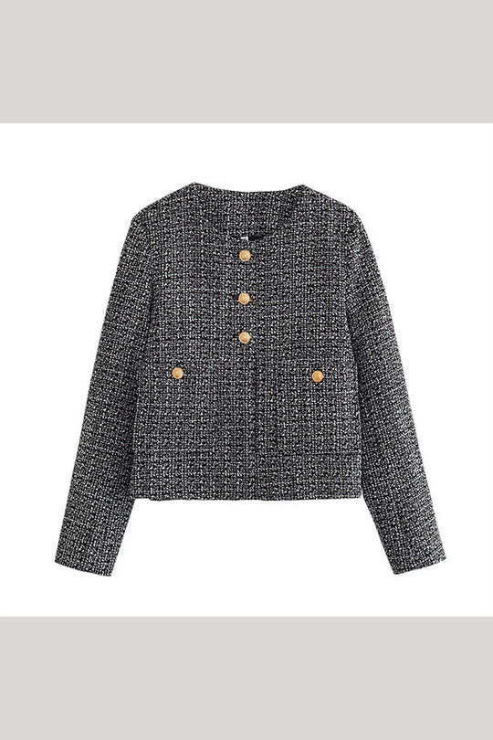 R&B | Farbe Texturiertes Lässiges Stil Top Jacke