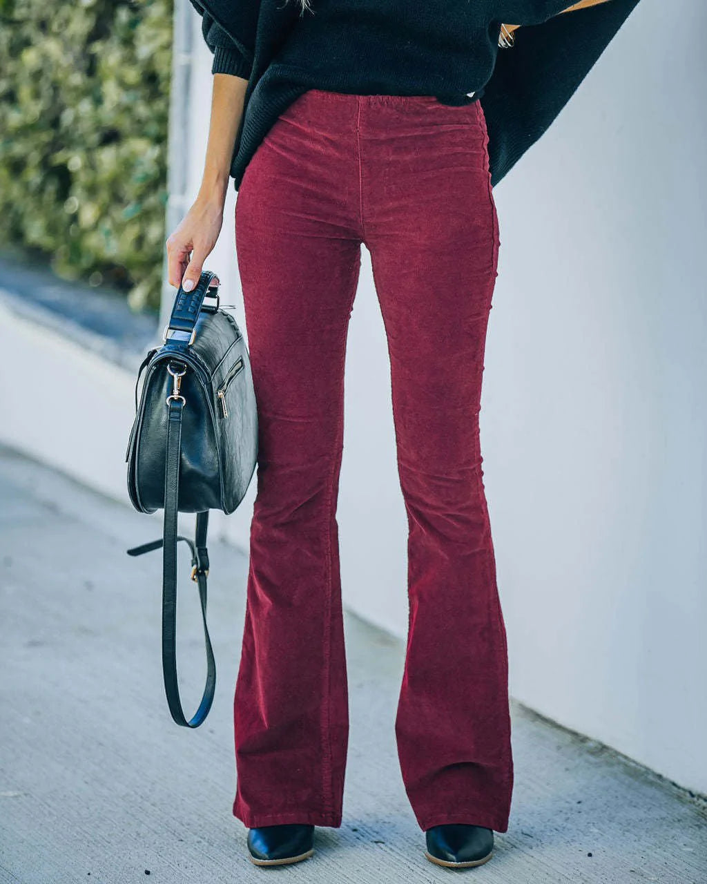 R&B Damen Cord-Schlaghose mit hohem Bund
