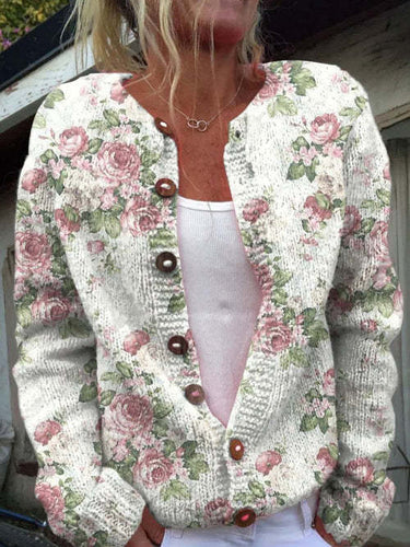 R&B | 3D Digital Gedruckte Strickjacke für Damen