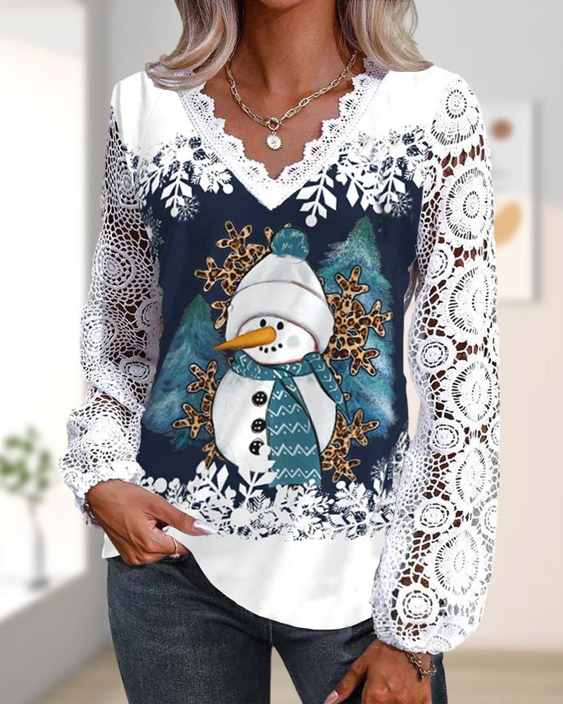 R&B | Spitzen und Schneemannmuster