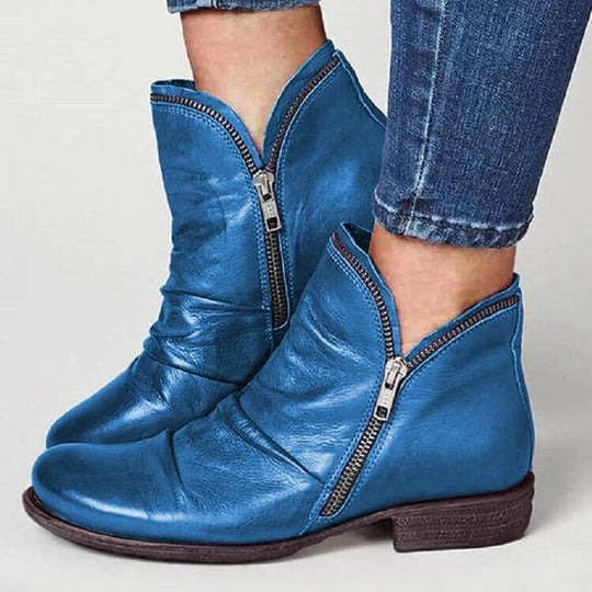 Damenstiefel mit doppeltem Reißverschluss R&B R&B