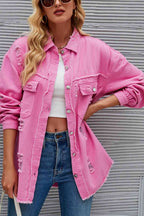 R&B | Zerrissene Rohsaum-Denimjacke