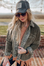 R&B | Samtjacke mit Tierdruck Details Stilvoll und Einzigartig Ideal für Den Alltag