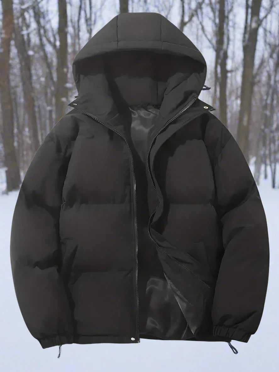 R&B | Daunenjacke Warm Isoliert Gestepptes Design mit Kapuze und Reißverschluss