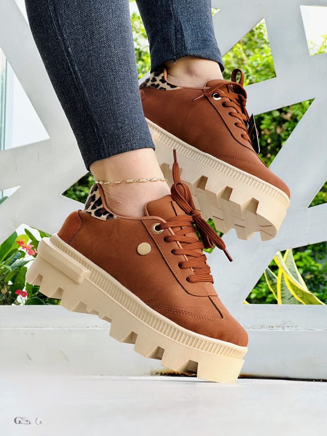 Damen Plateauschuhe Mit Schnürung R&B