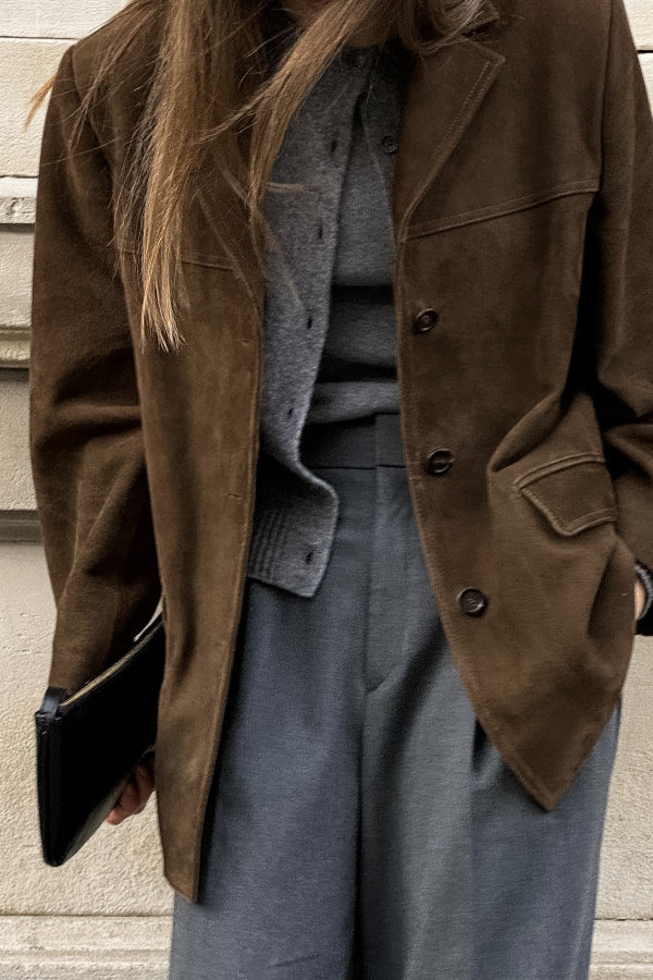 R&B | Vintage Reverslose Wildlederjacke