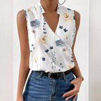 R&B | Bedrucktes Shirt mit V-Ausschnitt