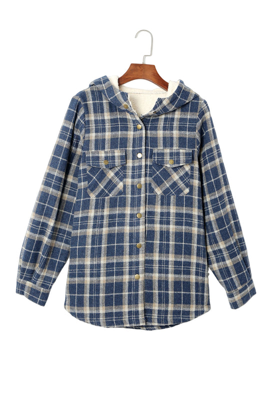 R&B | Gepunktete Jacke mit Kapuze Weiches Plüschfutter Perfekt für Kalte Tage