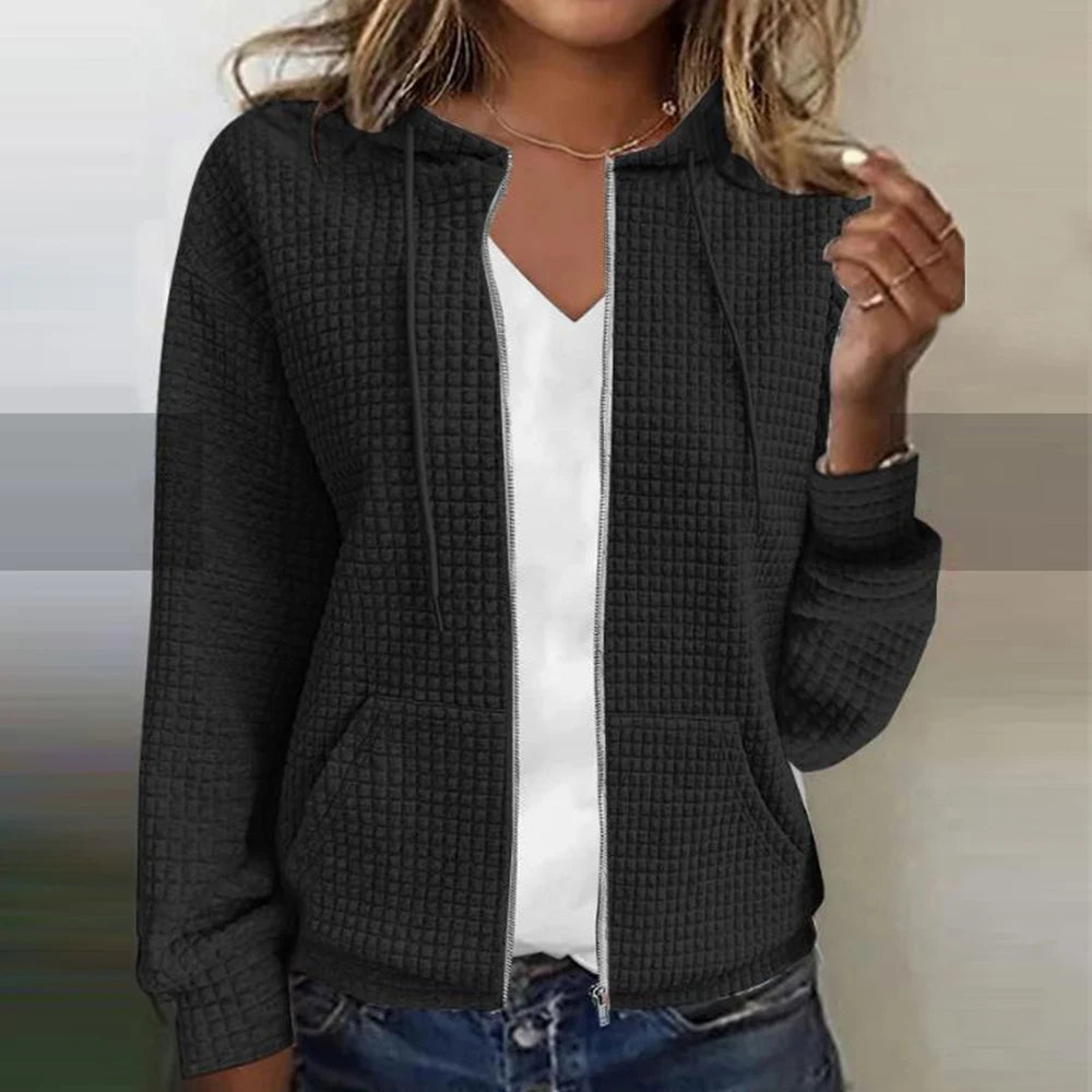 R&B | Sweatshirt mit Kapuze und Reißverschluss für Damen
