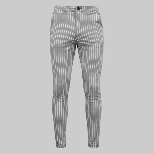 Herren stylische und bequeme Slim-Fit Hose mit gestreiftem Design R&B