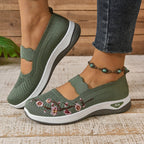 Blumenbestickte Mesh Slip-On Schuhe R&B R&B