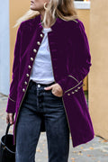 R&B | Samt Patchwork Mehrknopf Damenjacke