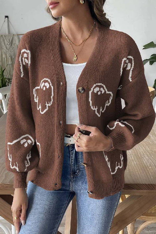 R&B | Lockere lässige Cartoon Jacquard-Jacke