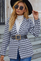 R&B | Hahnentritt Reverskragen Langarm Blazer