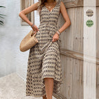 R&B | Ärmelloses Kleid mit geometrischem Print