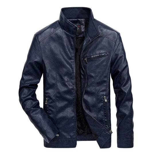 R&B | Lederjacke für Herren Frühlingsjacke mit Reißverschluss