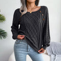 R&B | Pullover mit quadratischem Halsausschnitt zum Stricken