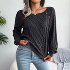 R&B | Pullover mit quadratischem Halsausschnitt zum Stricken