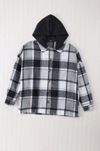 R&B | Gitter Oversized Jacke mit Kapuze Lässiger Komfort Warm und Trendy