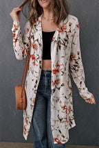 R&B | Bedruckter Offene Front Langarm Cardigan
