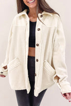 R&B | Weiche Fleecejacke mit Großen Knöpfen Polyester Komfort und Warmer Stil