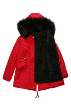 R&B | Winter warmer Fleece-Mantel mit Baumwoll-Steppjacke