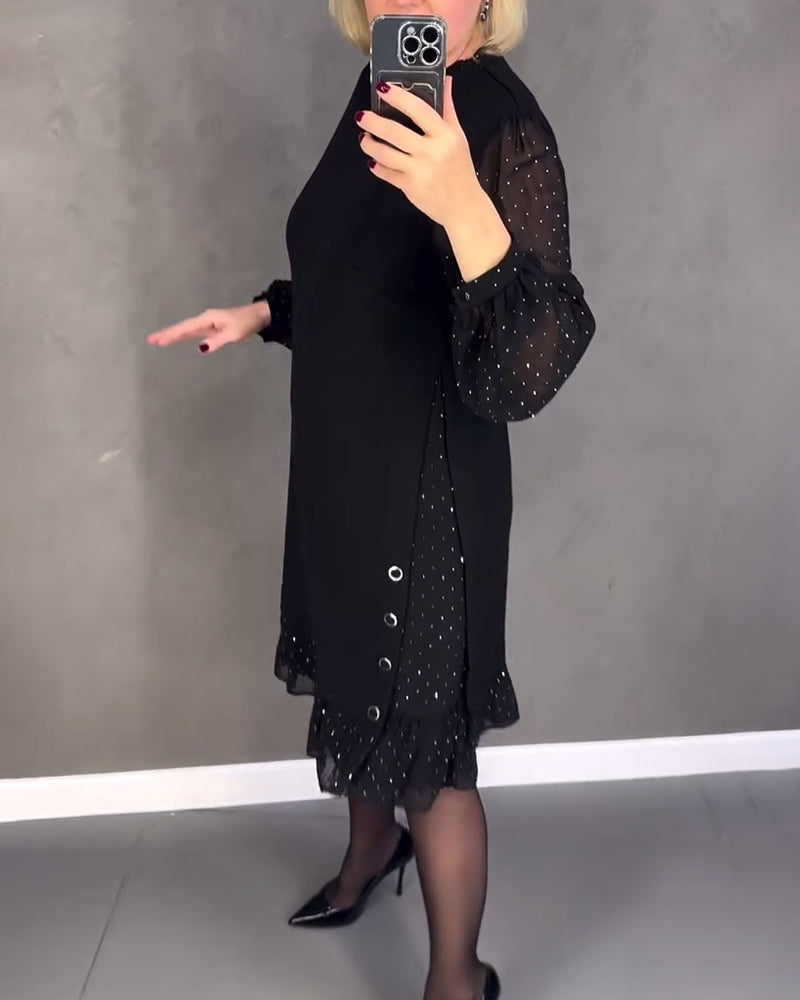 R&B | Kleid mit Langen Ärmeln und Punkten