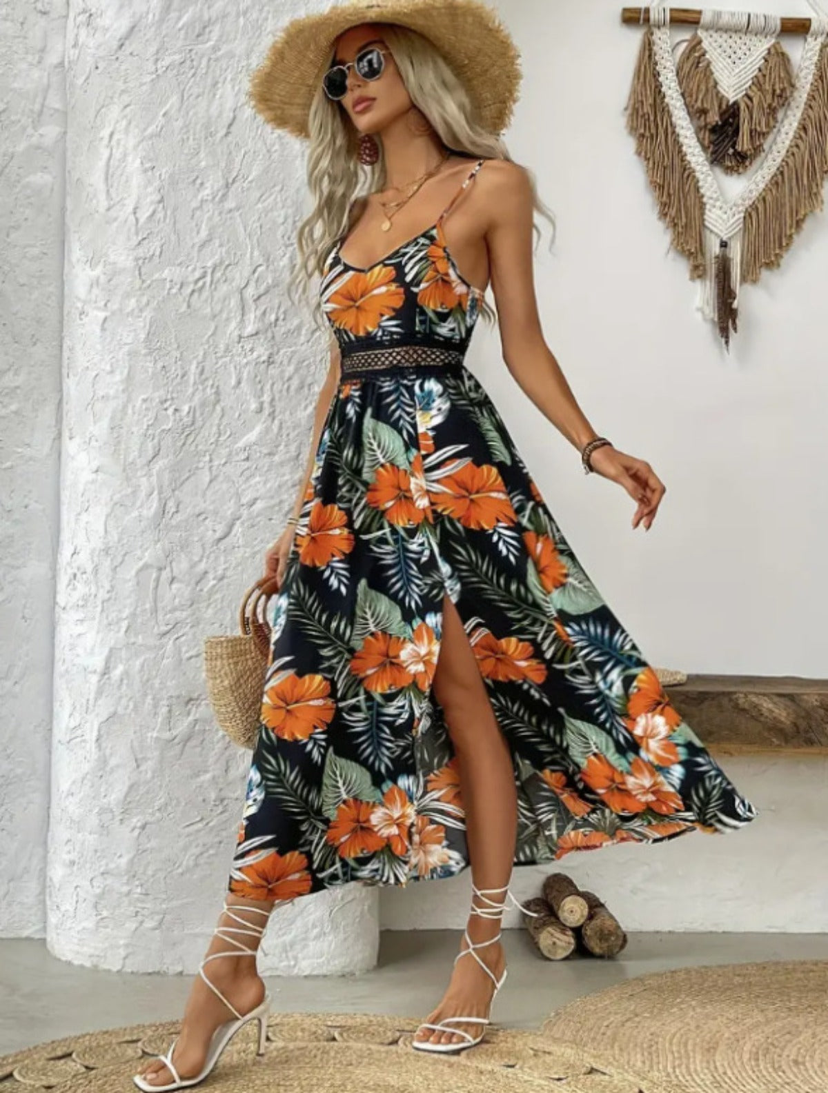 R&B | Elegantes bedrucktes Kleid