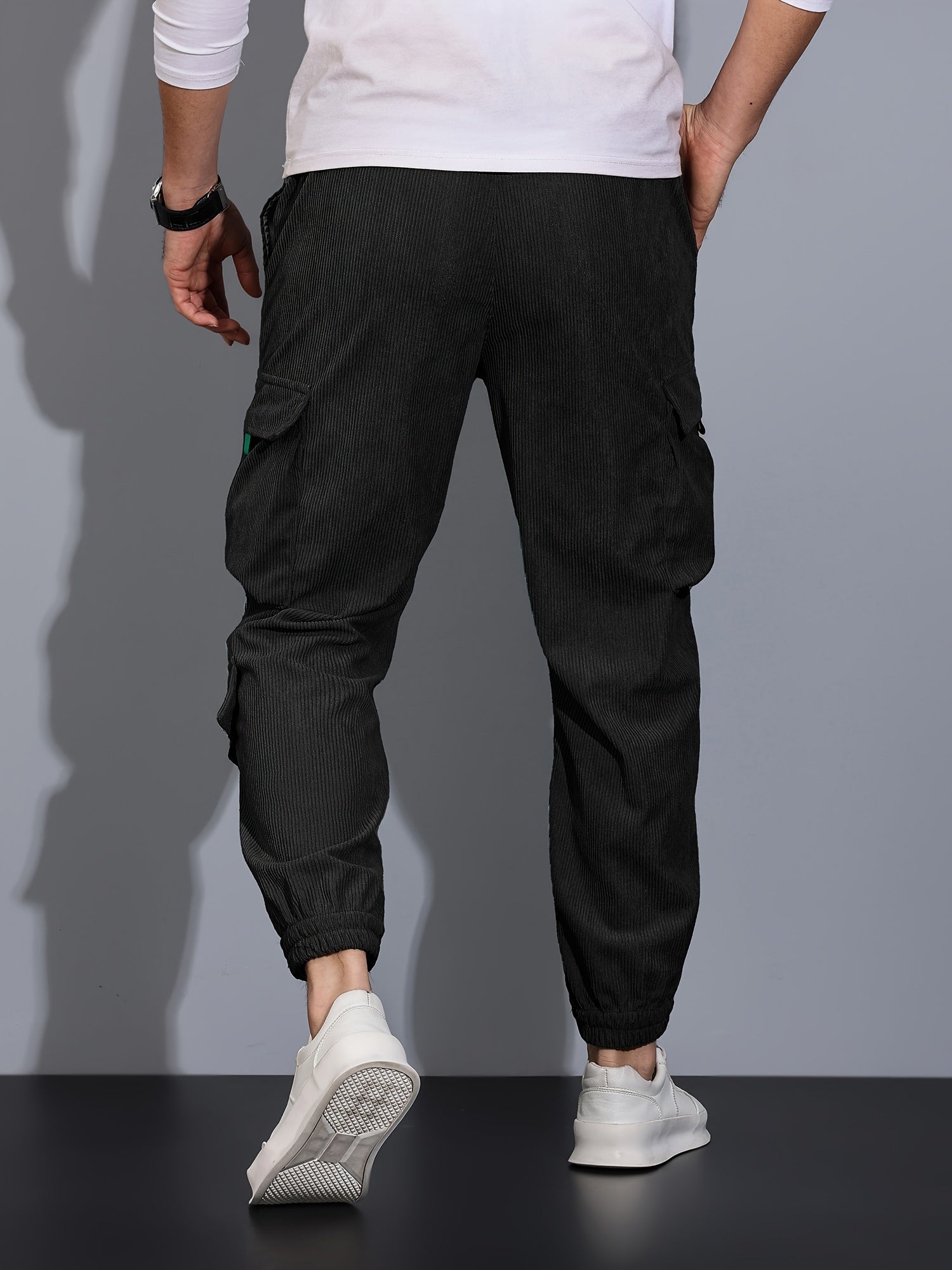 R&B Schwarze Cargo-Hose für Herren