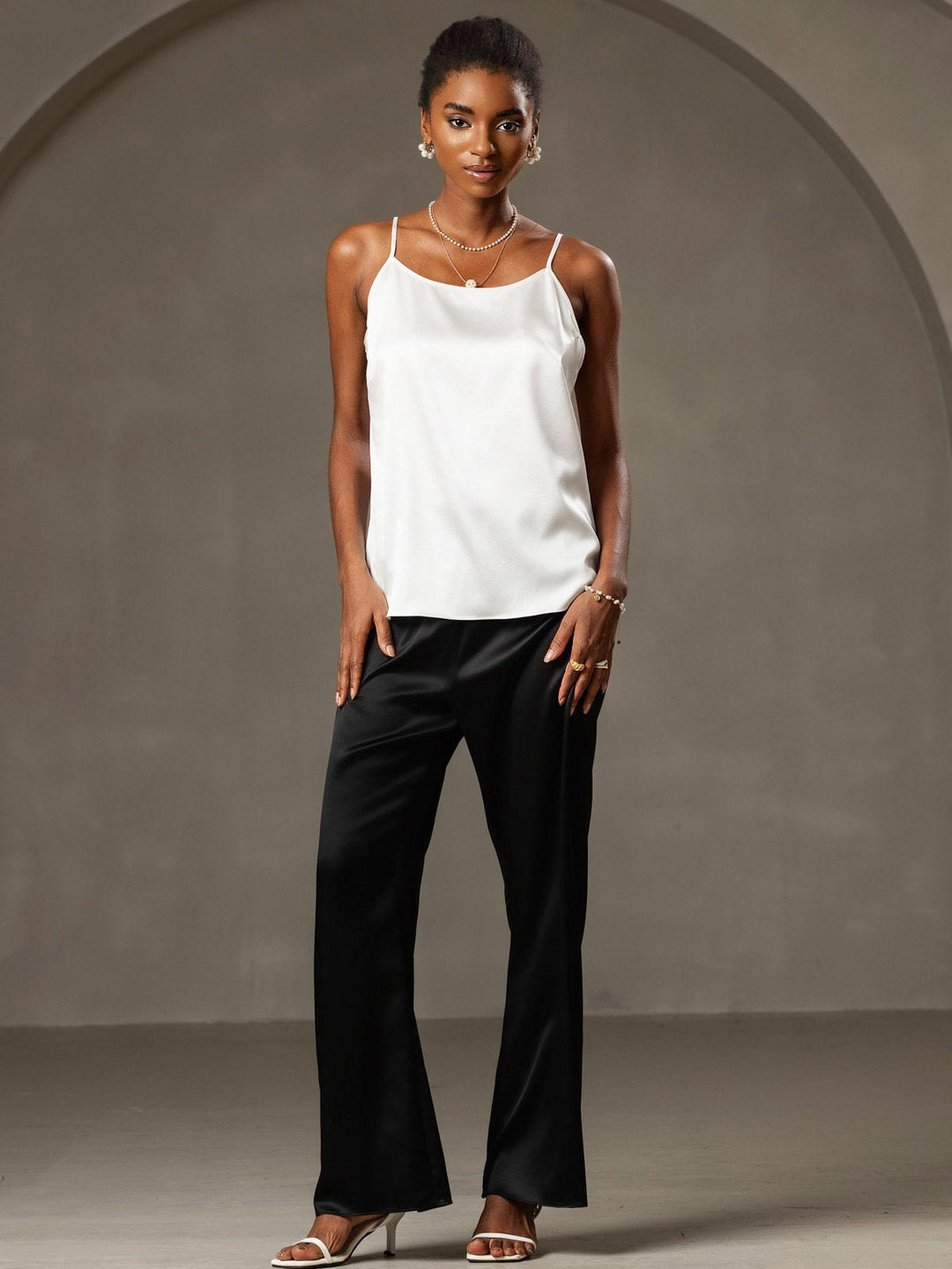 R&B | Seide Entspannt Spaghettiträger Camisole Top