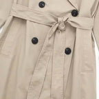 R&B | Eleganter doppelt gefütterter Damen-Trenchcoat mit Gürtel