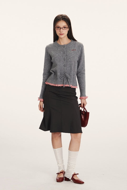 R&B | Slim-Fit Strickjacke mit Einsätze-Design