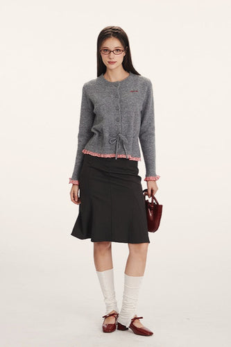 R&B | Slim-Fit Strickjacke mit Einsätze-Design