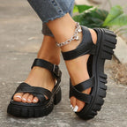 R&B | Einfarbige Freizeitsandalen
