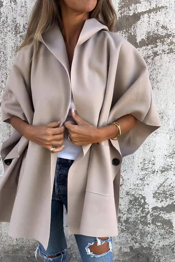 R&B | Übergroßer Losvallender Cape Mantel Damen
