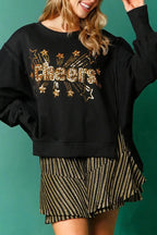 R&B | Weihnachts-Pailletten-Lässiger Rundhals Langarm-Sweatshirt