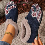 Warme, weiche Schuhe für Damen mit zartem Blumenprint R&B R&B