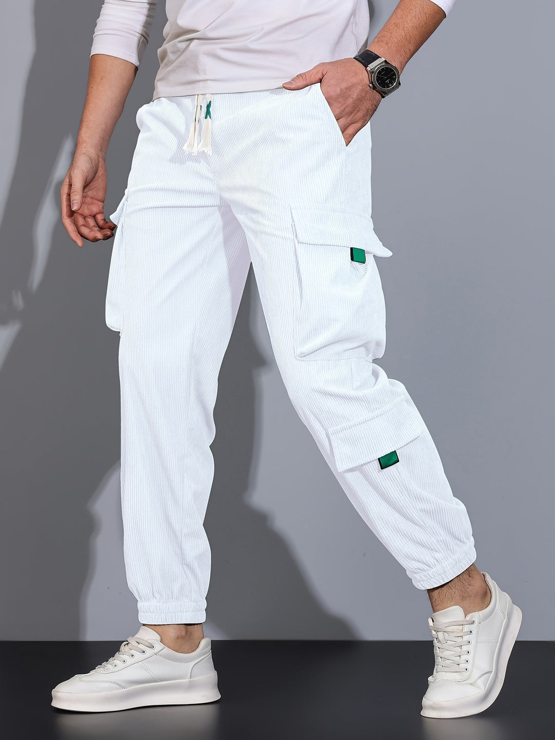 R&B Schwarze Cargo-Hose für Herren