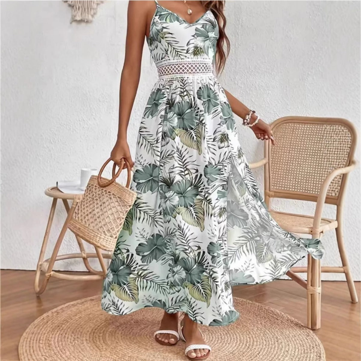 R&B | Elegantes bedrucktes Kleid