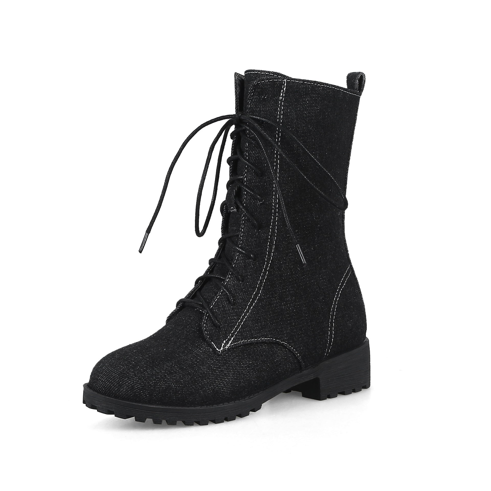 Damen Klassische Schnürschuhe mit Niedrigem Absatz R&B