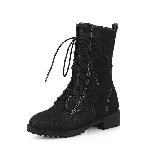 Damen Klassische Schnürschuhe mit Niedrigem Absatz R&B
